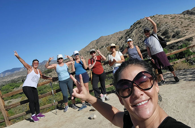 Group Fun while hiking near Palm Springs